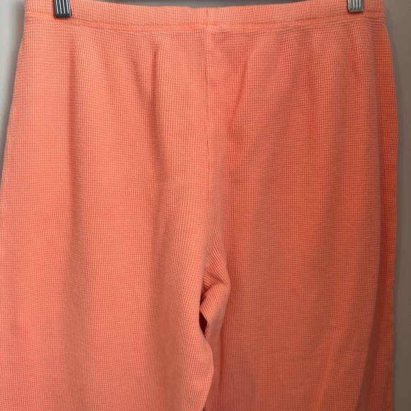SKIMS Waffle Straight Leg Pant - Bright Peach - Picture 5 of 10